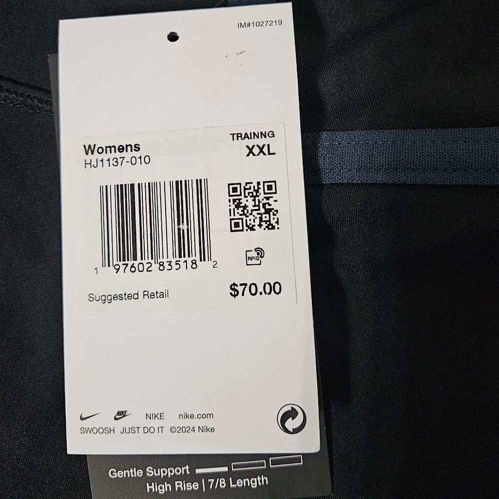 Nike Black Leggings with Blue Piping - Picture 8 of 8